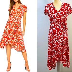 Bardot Wrap Midi Dress sz 8 medium